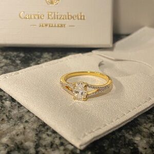 Gold and CZ Open Ring